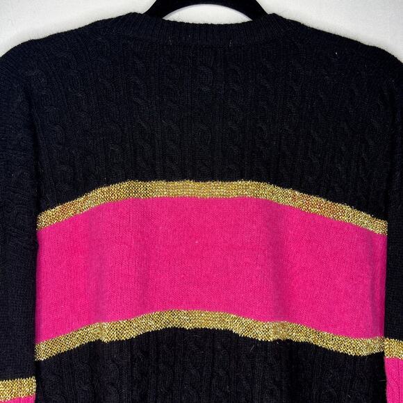 Vintage VivienForest Cardigan Size Small Black Pink - Picture 9 of 9